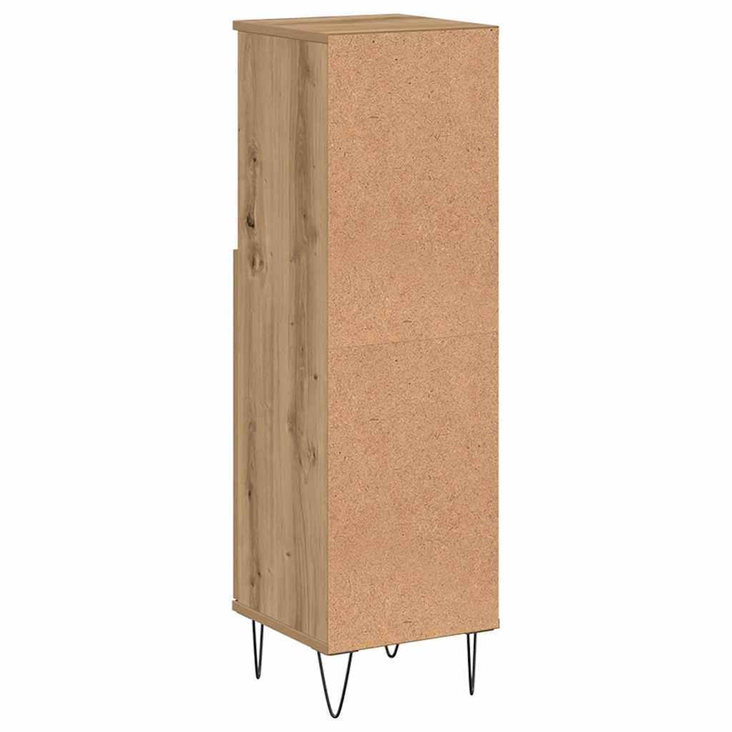 Baderomsskap Artisan Eik 30X30X100 Cm Konstruert Tre