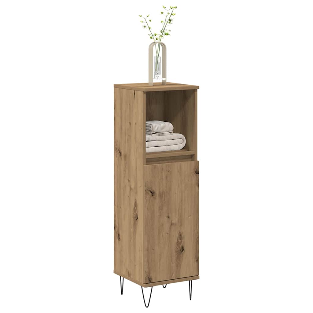 Baderomsskap Artisan Eik 30X30X100 Cm Konstruert Tre