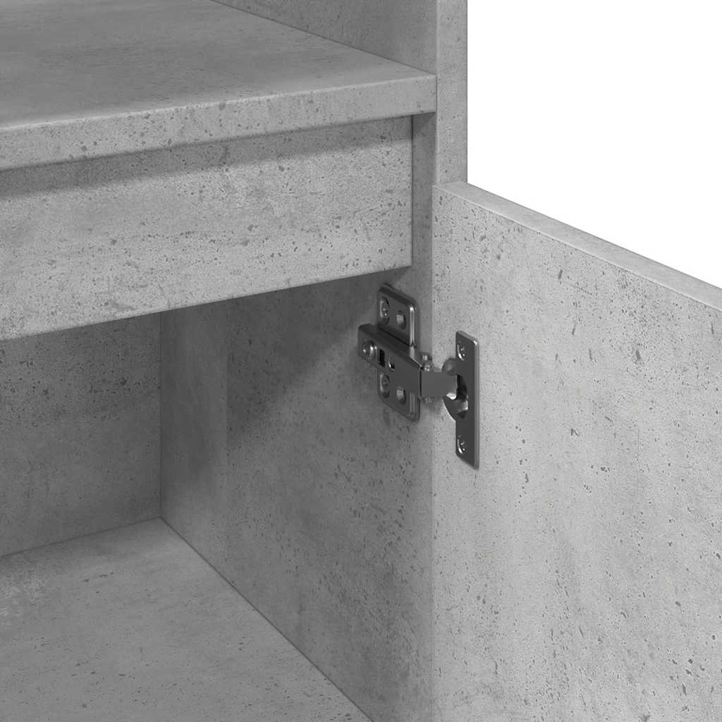 Baderomsskap Betonggrå 30X30X100 Cm Konstruert Tre