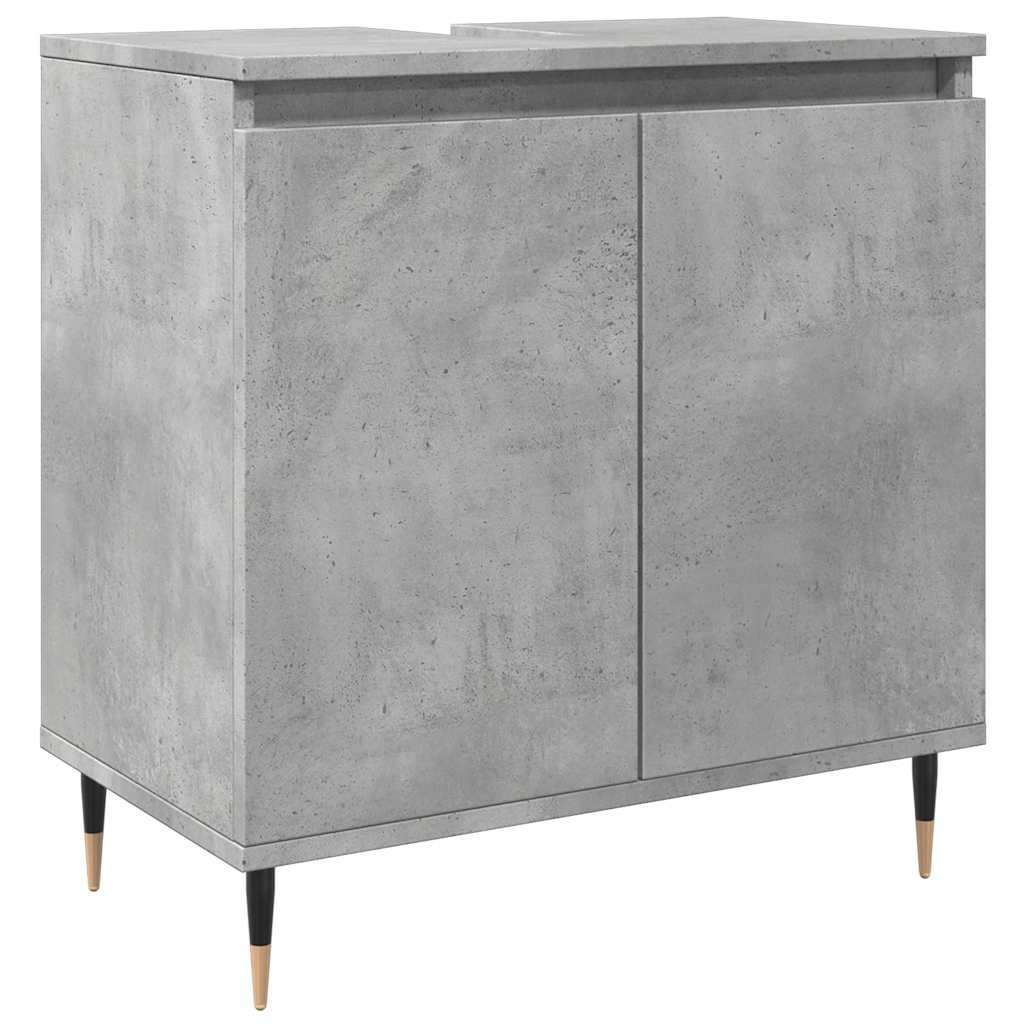 Baderomsskap Betonggrå 58X33X60 Cm Konstruert Tre