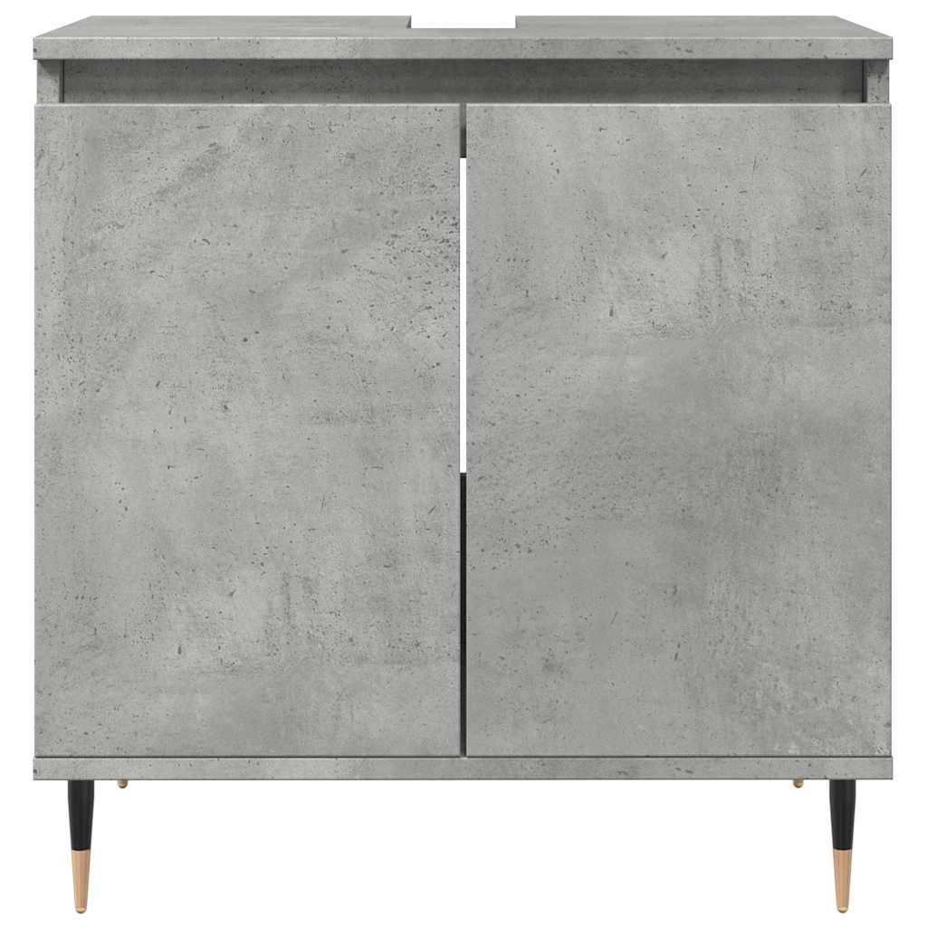 Baderomsskap Betonggrå 58X33X60 Cm Konstruert Tre