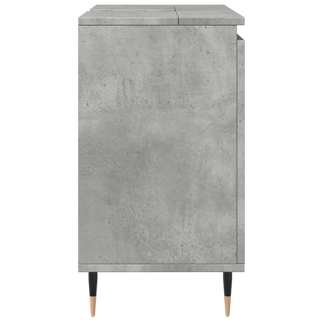 Baderomsskap Betonggrå 58X33X60 Cm Konstruert Tre