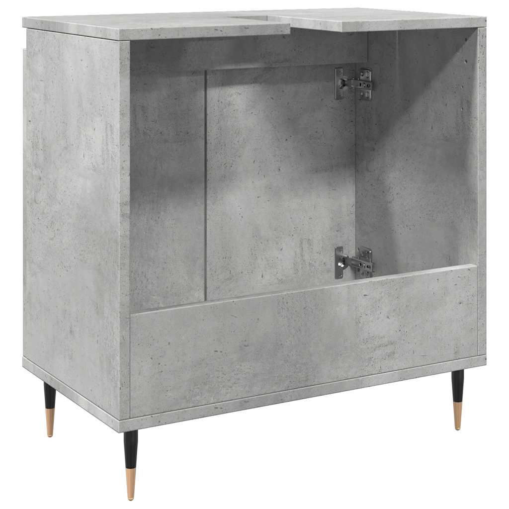 Baderomsskap Betonggrå 58X33X60 Cm Konstruert Tre