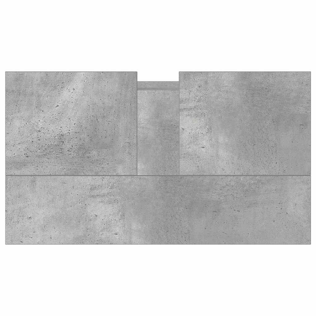 Baderomsskap Betonggrå 58X33X60 Cm Konstruert Tre