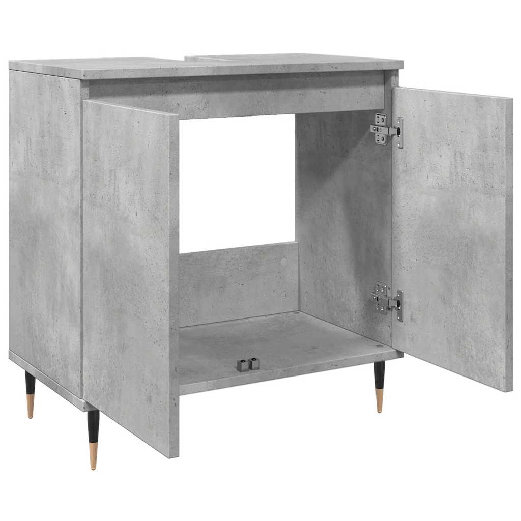 Baderomsskap Betonggrå 58X33X60 Cm Konstruert Tre