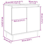 Baderomsskap Betonggrå 58X33X60 Cm Konstruert Tre