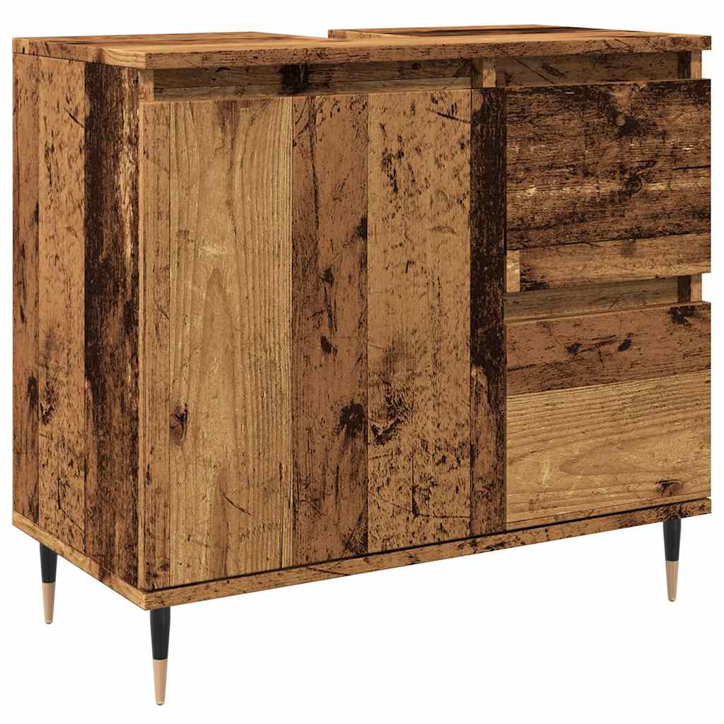 Baderomsskap Gammelt Tre 65X33X60 Cm Konstruert Tre