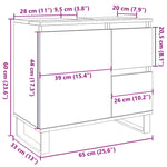 Baderomsservantskap Betonggrå 65X33X60 Cm Konstruert Tre
