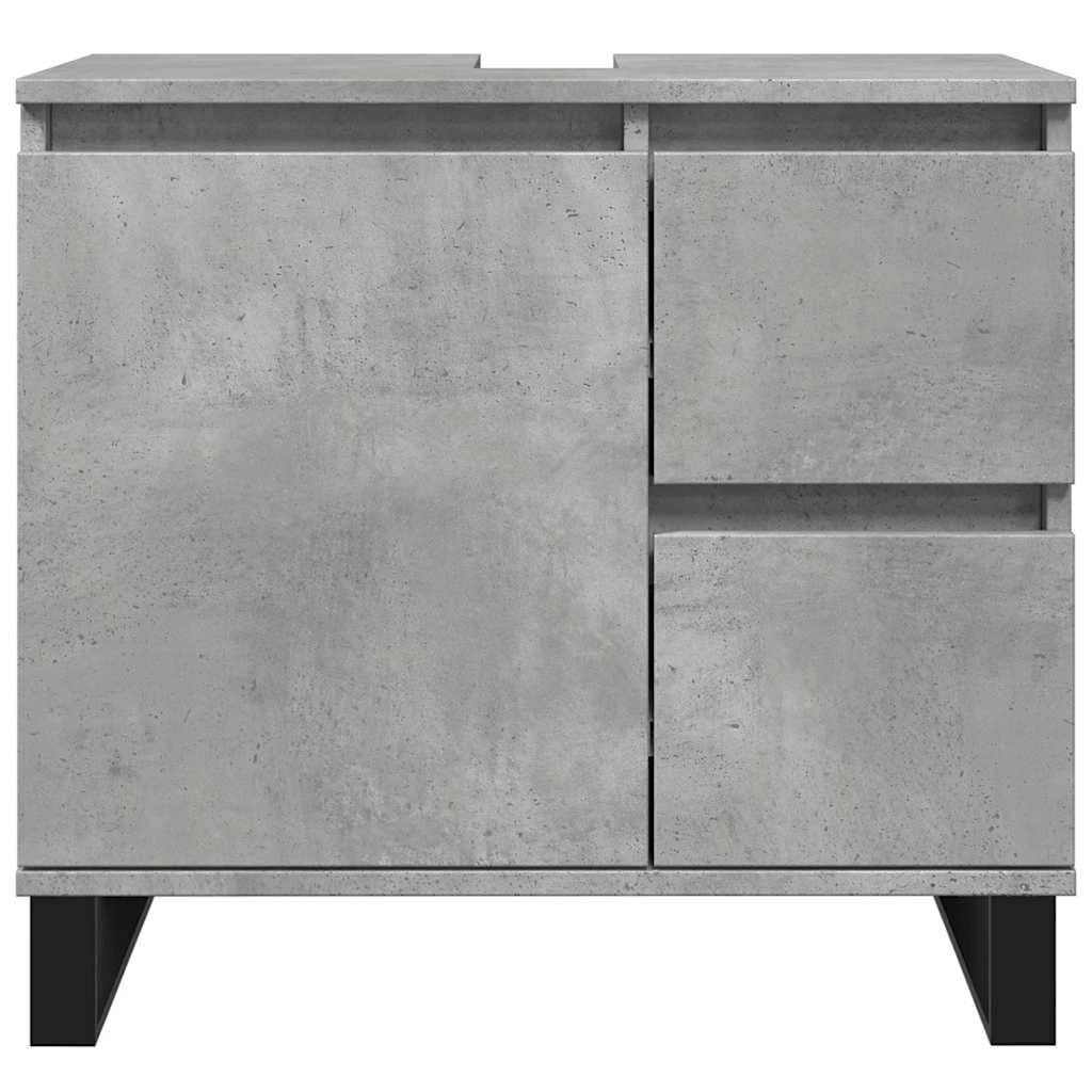 Baderomsservantskap Betonggrå 65X33X60 Cm Konstruert Tre
