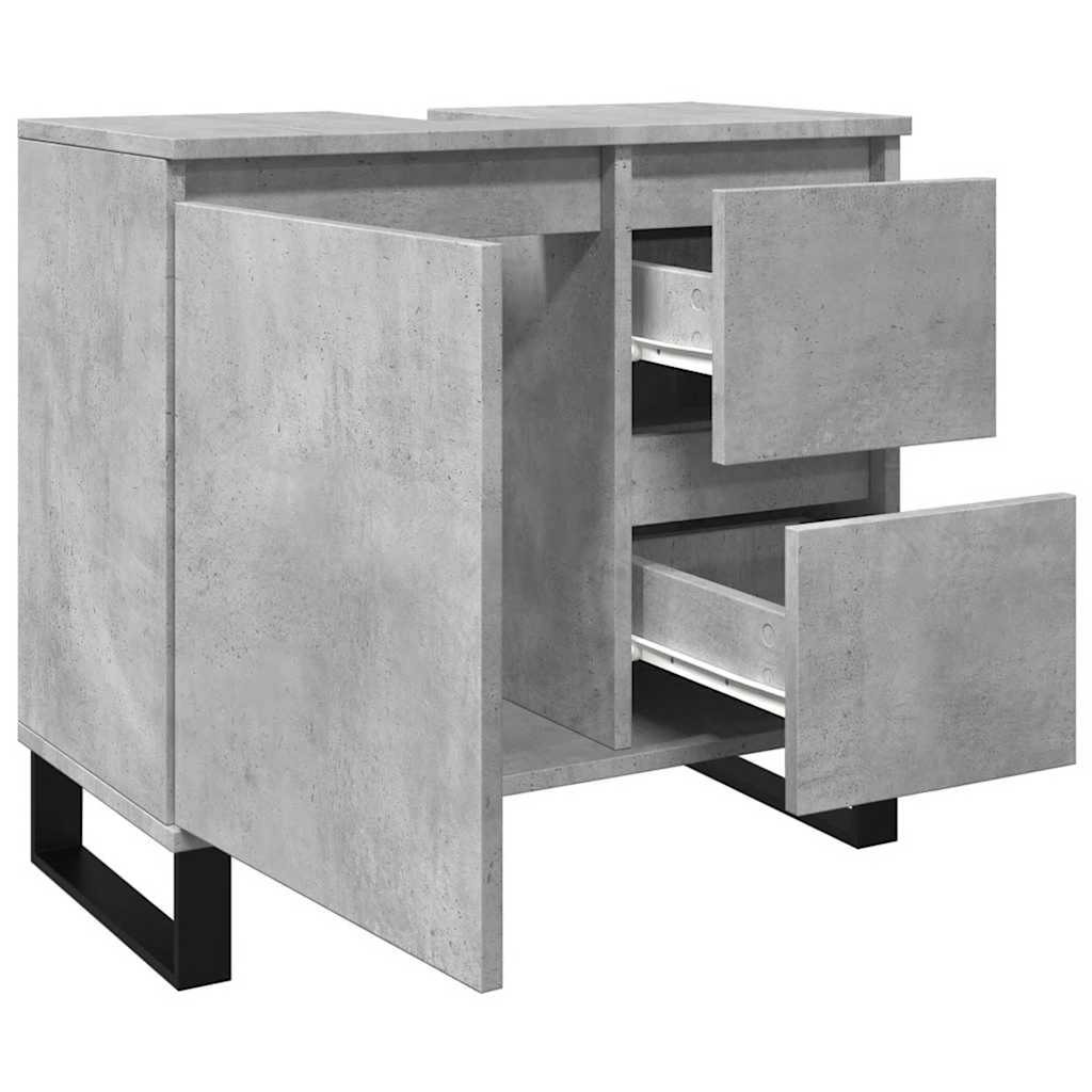 Baderomsservantskap Betonggrå 65X33X60 Cm Konstruert Tre