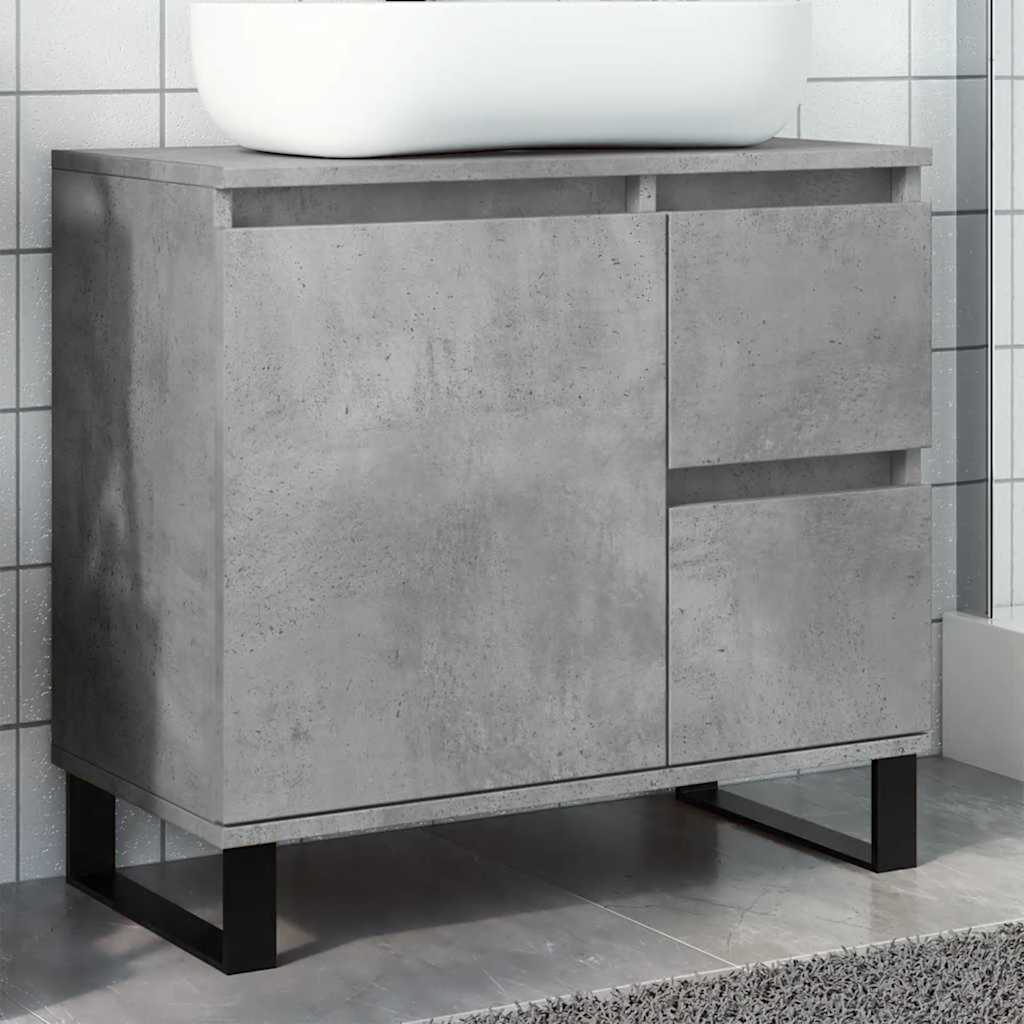 Baderomsservantskap Betonggrå 65X33X60 Cm Konstruert Tre