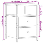 Nattbord Artisan Eik 34X35,5X50 Cm Konstruert Tre