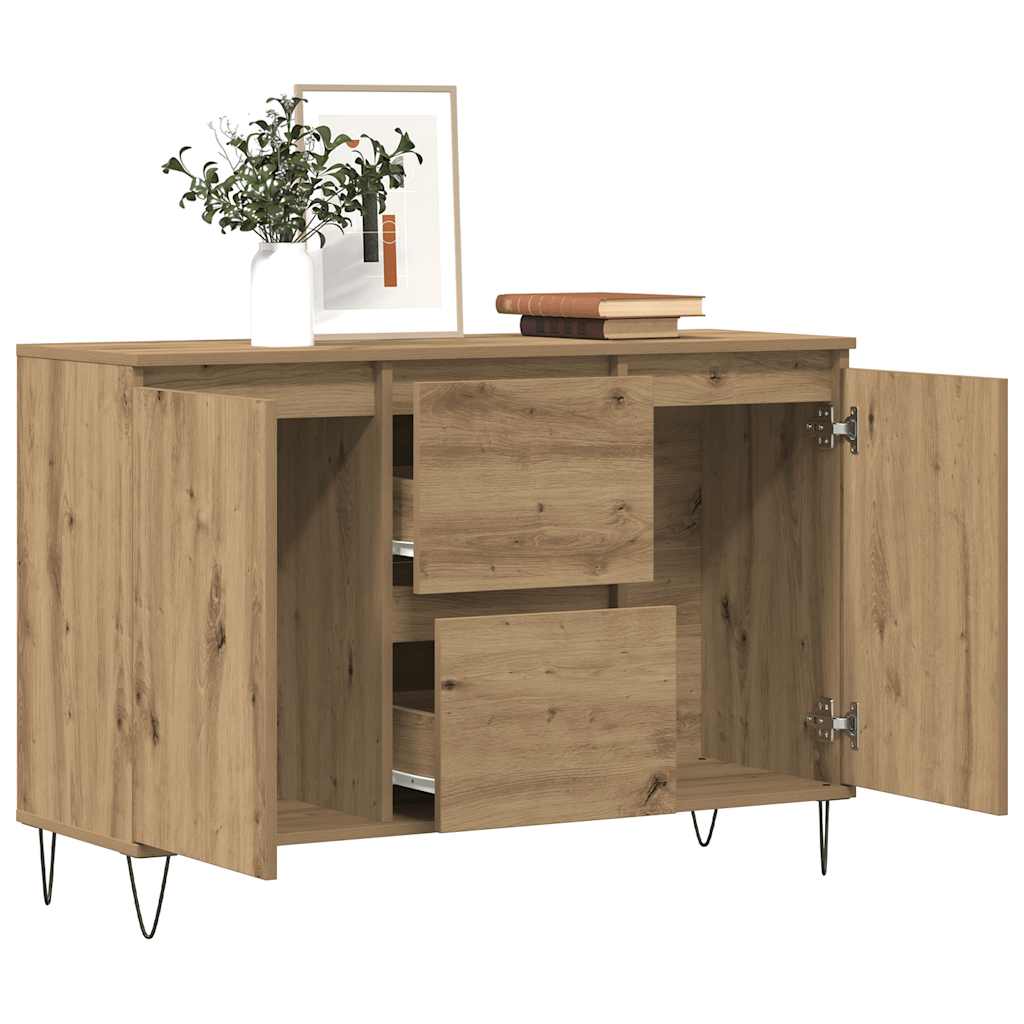 Skjenk Artisan Eik 101,5X35X70 Cm Konstruert Tre