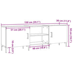 Tv-Benk Gammelt Tre 150X30X50 Cm Konstruert Tre