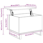 Salongbord Gammelt Tre 60X44,5X45 Cm Konstruert Tre