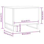 Salongbord Artisan Eik 60X44,5X45 Cm Konstruert Tre