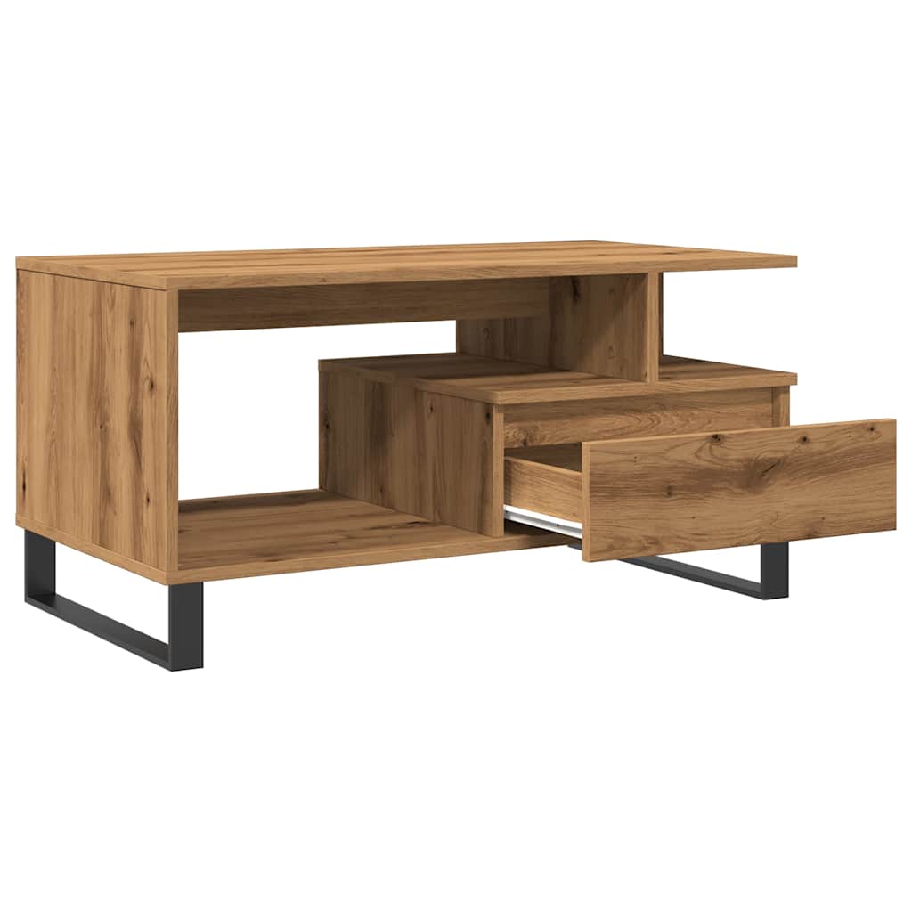 Salongbord Artisan Eik 90X49X45 Cm Konstruert Tre