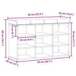 Skobenk Gammelt Tre 82X32X50 Cm Konstruert Tre