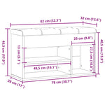 Skobenk Gammelt Tre 82X32X45,5 Cm Konstruert Tre