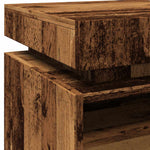 Nattbord Med Led Gammelt Tre 40X39X48,5 Cm