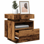 Nattbord Med Led 2 Stk Gammelt Tre 40X39X48,5 Cm