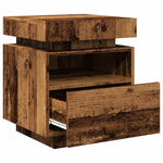 Nattbord Med Led 2 Stk Gammelt Tre 40X39X48,5 Cm