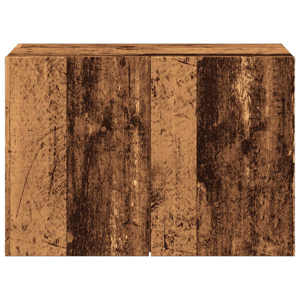 Vegghengt Tv-Benk Gammelt Tre 60X30X41 Cm