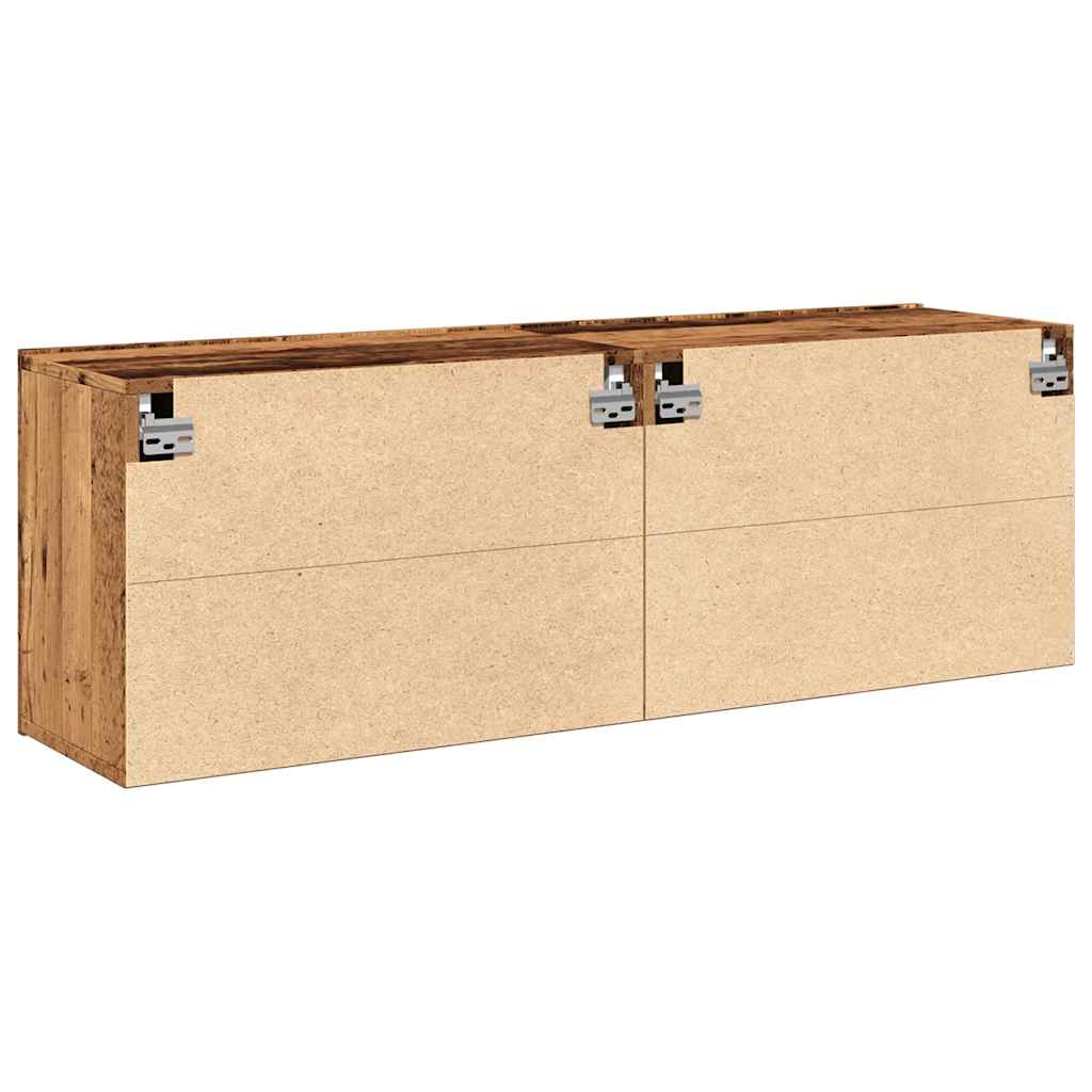 Veggmonterte Tv-Benker 2 Stk Gammelt Tre 60X30X41 Cm