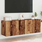 Veggmonterte Tv-Benker 2 Stk Gammelt Tre 60X30X41 Cm