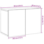 Vegghengt Tv-Benk Artisan Eik 60X30X41 Cm