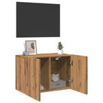 Vegghengt Tv-Benk Artisan Eik 60X30X41 Cm