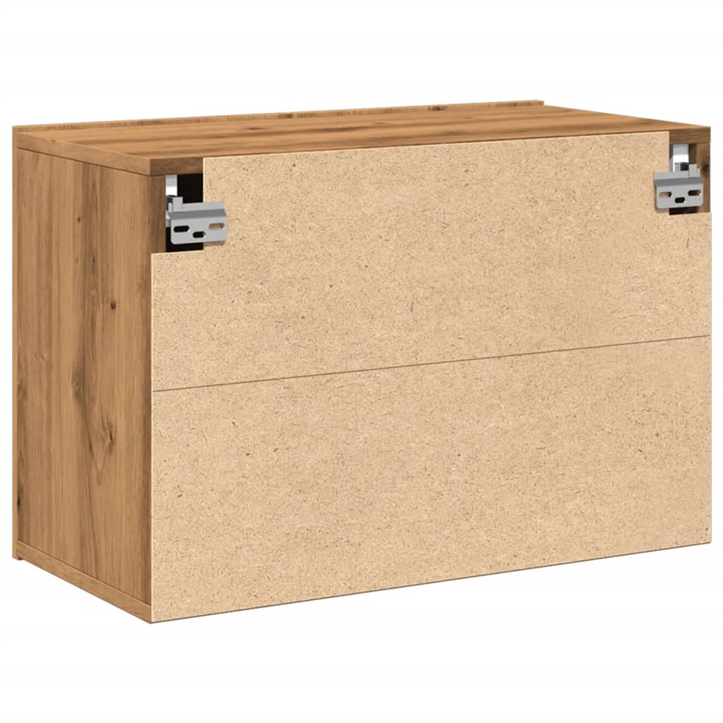Vegghengt Tv-Benk Artisan Eik 60X30X41 Cm