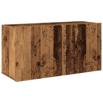 Vegghengt Tv-Benk Gammelt Tre 80X30X41 Cm