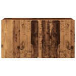 Vegghengt Tv-Benk Gammelt Tre 80X30X41 Cm