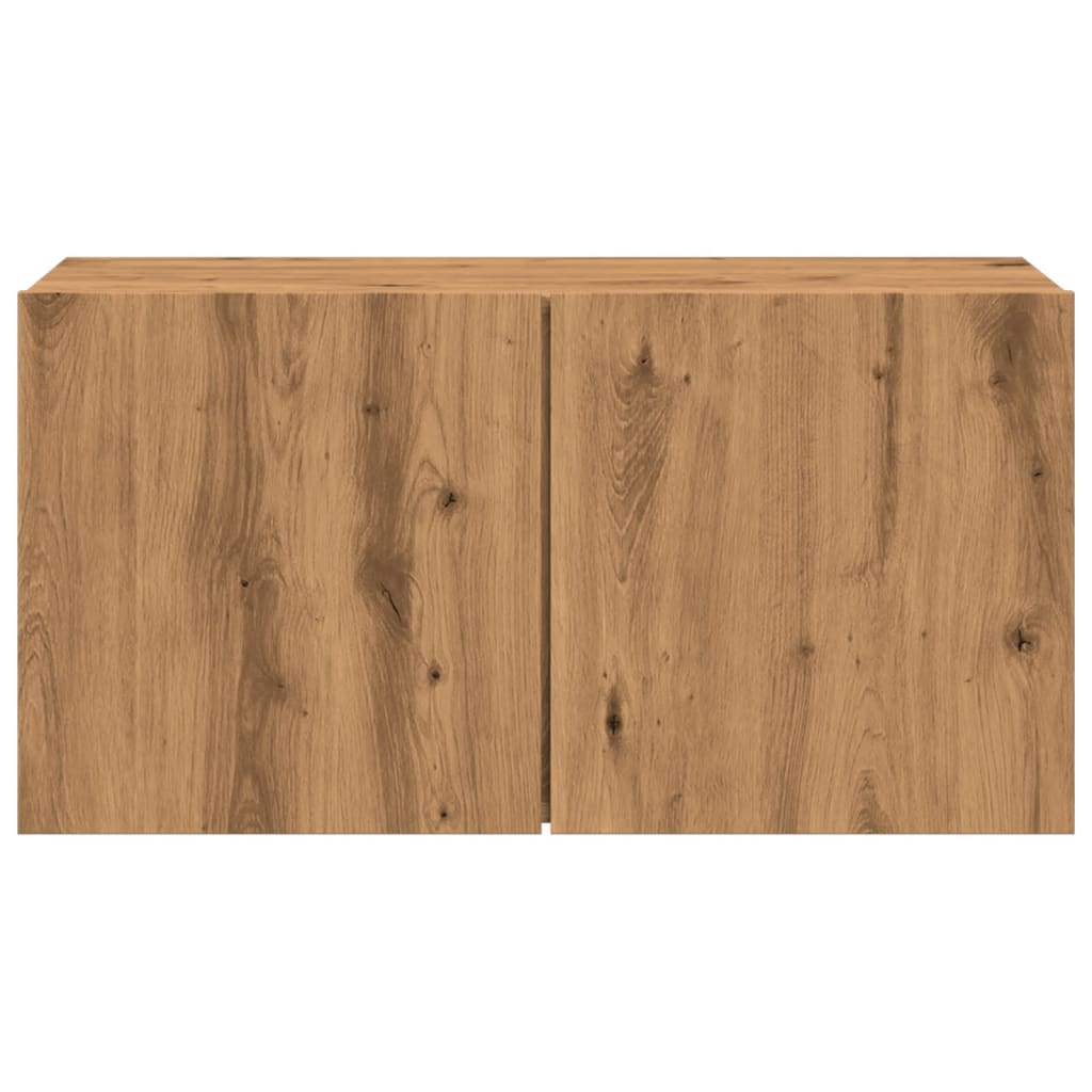 Vegghengt Tv-Benk Artisan Eik 80X30X41 Cm