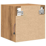 Vegghengt Tv-Benk Med Led Artisan Eik 30X28,5X30 Cm