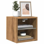 Vegghengt Tv-Benk Med Led Artisan Eik 30X28,5X30 Cm