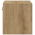 Vegghengt Tv-Benk Med Led 2 Stk Artisan Eik 30X28,5X30 Cm