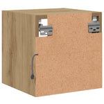 Vegghengt Tv-Benk Med Led 2 Stk Artisan Eik 30X28,5X30 Cm