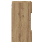 Vegghengte Skap Med Led-Lys For Tv 2 Stk Artisan Eik 40X30X60,5 Cm
