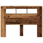 Sengegavl Med Led Gammelt Tre 140X18,5X103,5 Cm Konstruert Tre