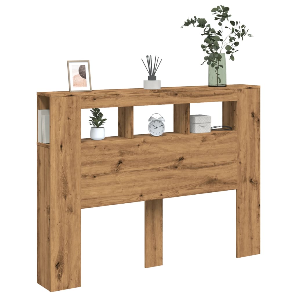 Sengegavl Med Led Artisan Eik 140X18,5X103,5 Cm Konstruert Tre