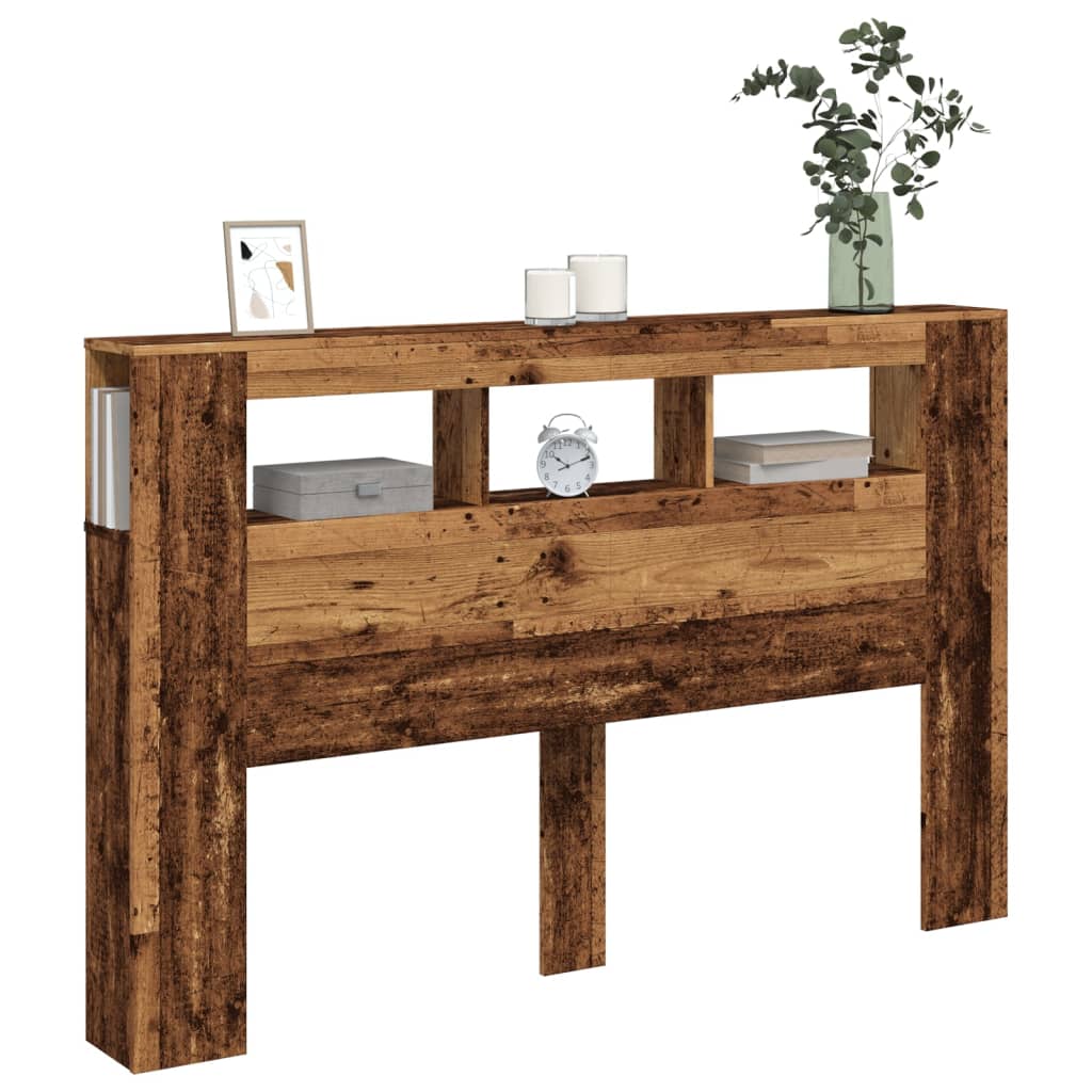 Sengegavl Med Led Gammelt Tre 160X18,5X103,5 Cm Konstruert Tre