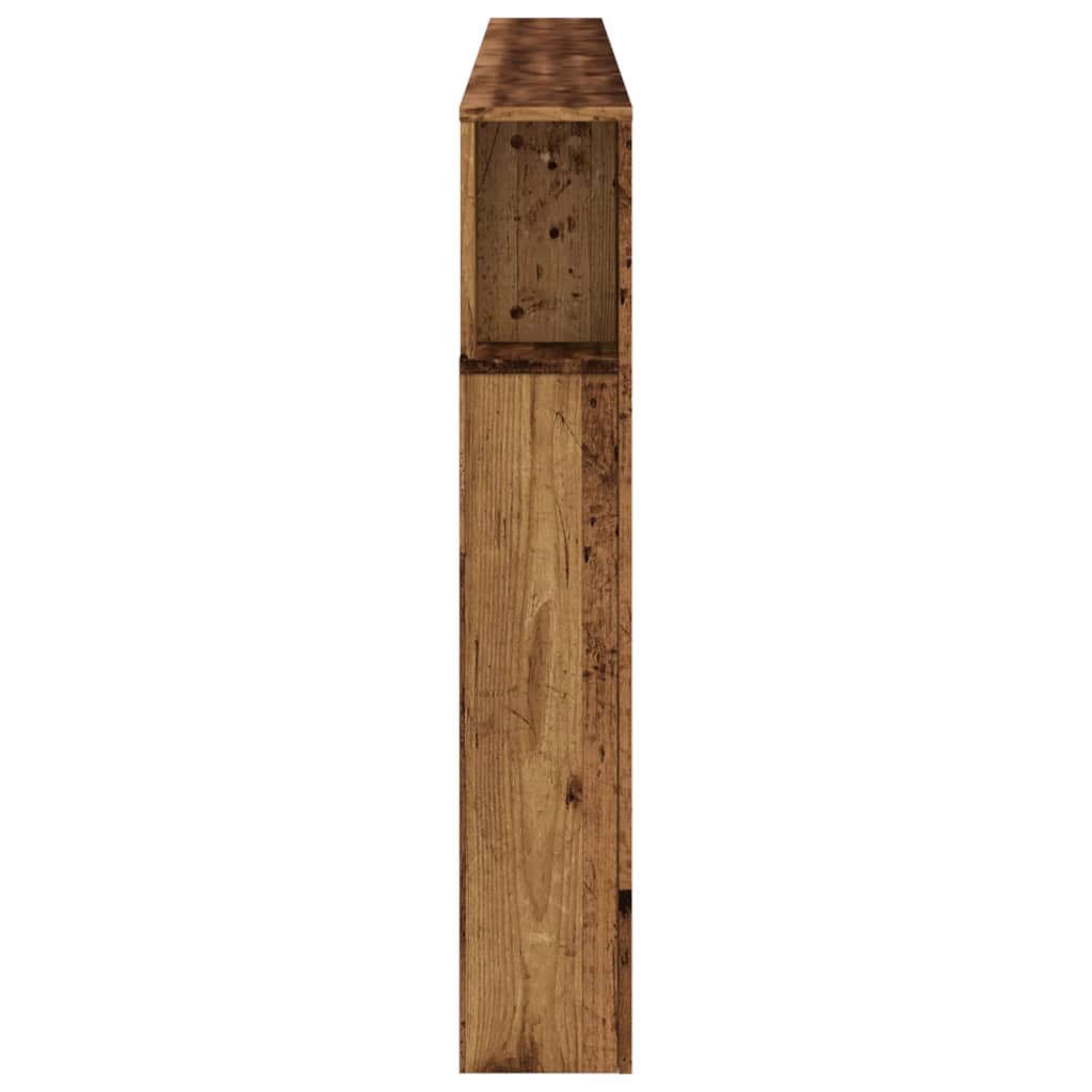 Sengegavl Med Led Gammelt Tre 220X18,5X103,5 Cm Konstruert Tre