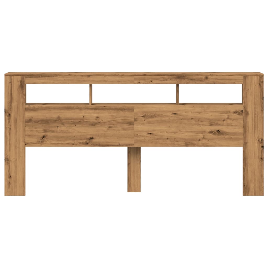 Sengegavl Med Led Artisan Eik 220X18,5X103,5 Cm Konstruert Tre