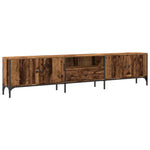 Tv-Benk Med Skuff Gammelt Tre 200X25X44 Cm Konstruert Tre