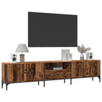 Tv-Benk Med Skuff Gammelt Tre 200X25X44 Cm Konstruert Tre