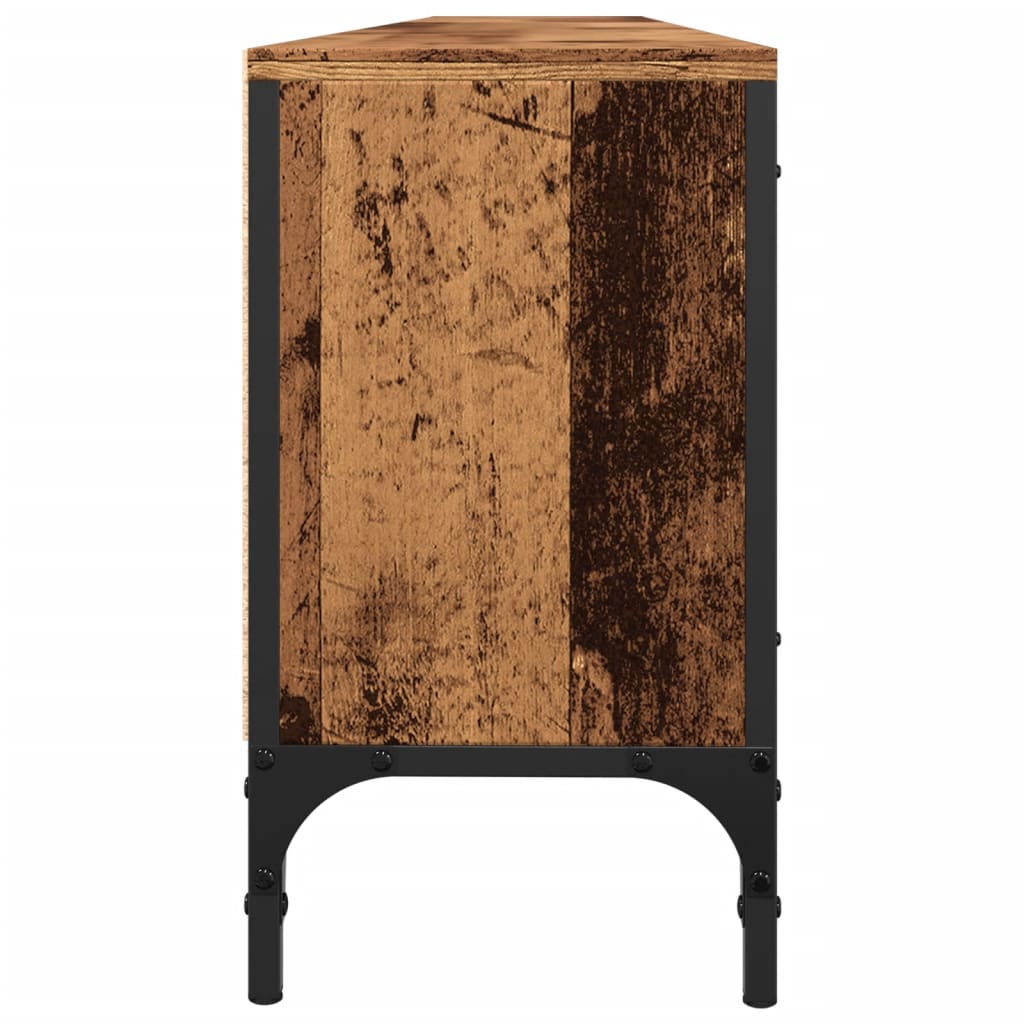 Tv-Benk Med Skuff Gammelt Tre 200X25X44 Cm Konstruert Tre