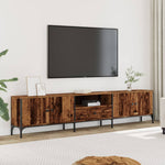 Tv-Benk Med Skuff Gammelt Tre 200X25X44 Cm Konstruert Tre