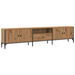 Tv-Benk Med Skuff Artisan Eik 200X25X44 Cm Konstruert Tre